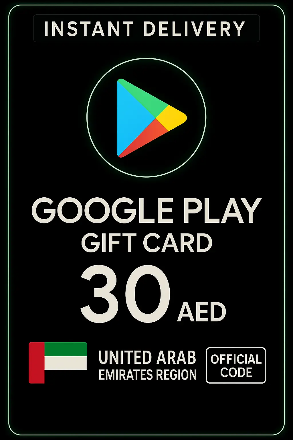Google Play Gift Card - Arab Emirates AED 30 Google Play Gift Card - Arab Emirates AED 30