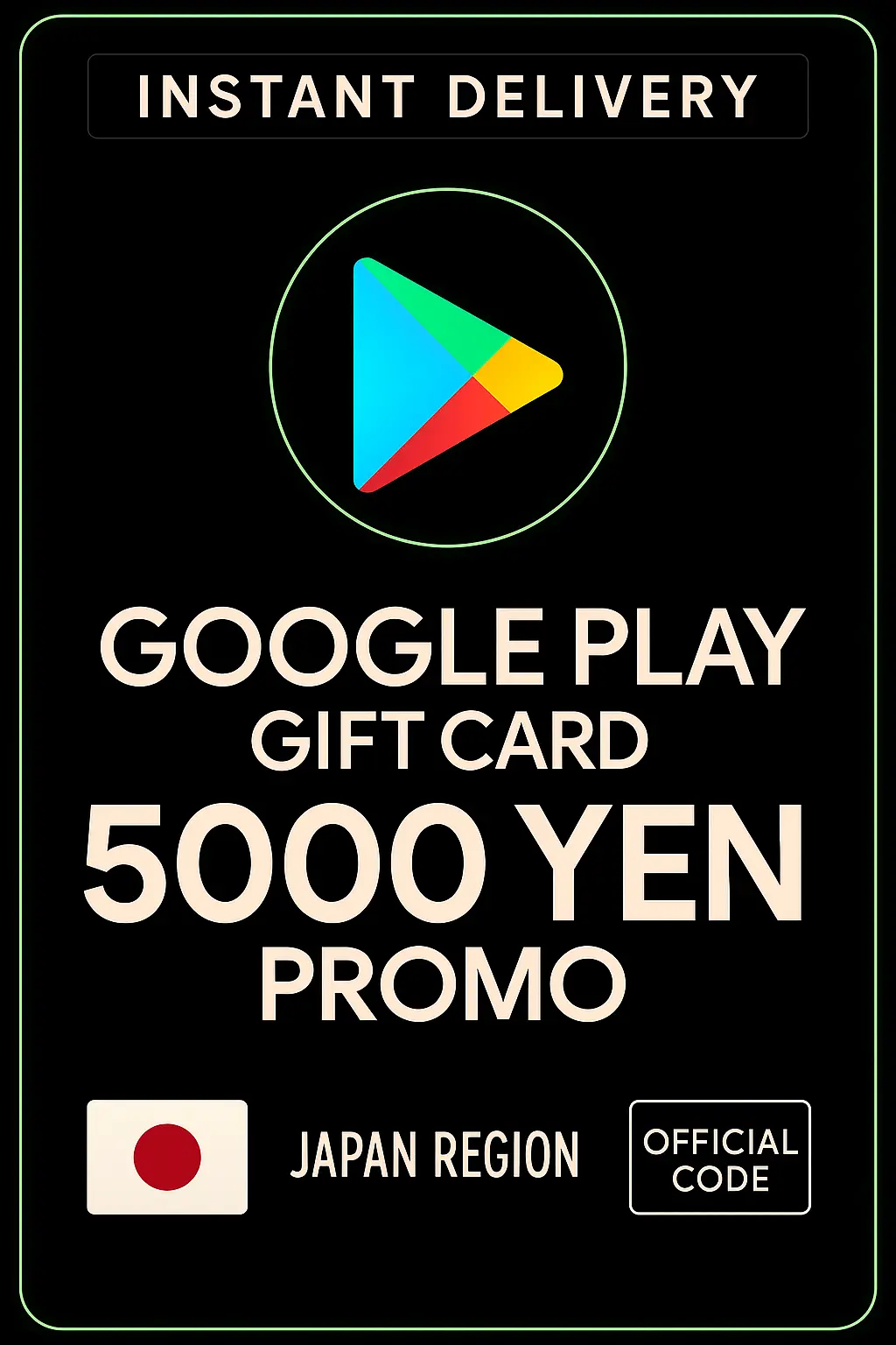 Подарочная карта Google Play - Япония YEN 5000 ПРОМО Подарочная карта Google Play - Япония YEN 5000 ПРОМО