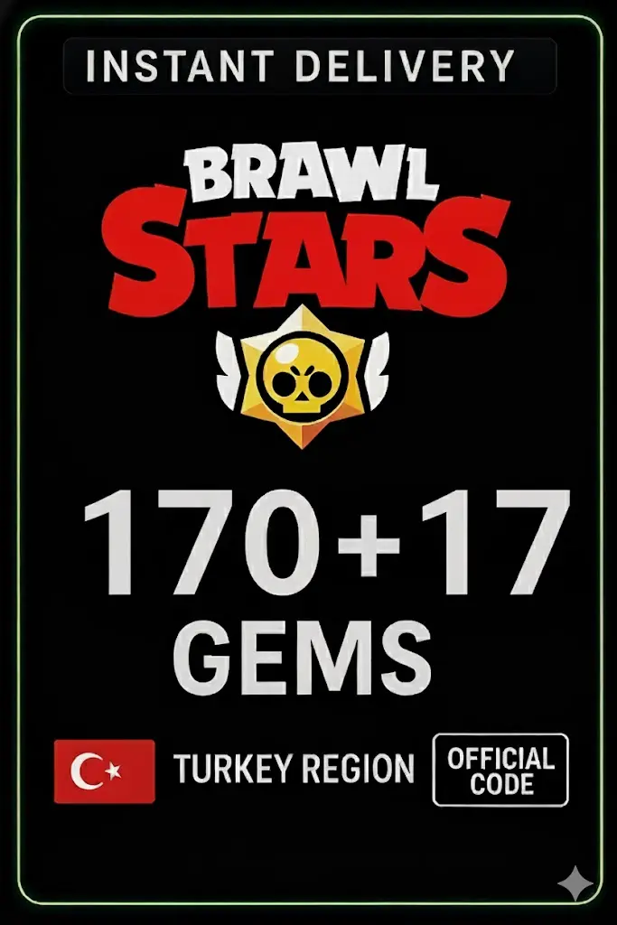 Brawl Stars 170 + 17 Gemas (Recarga) - Turquía Brawl Stars 170 + 17 Gemas (Recarga) - Turquía