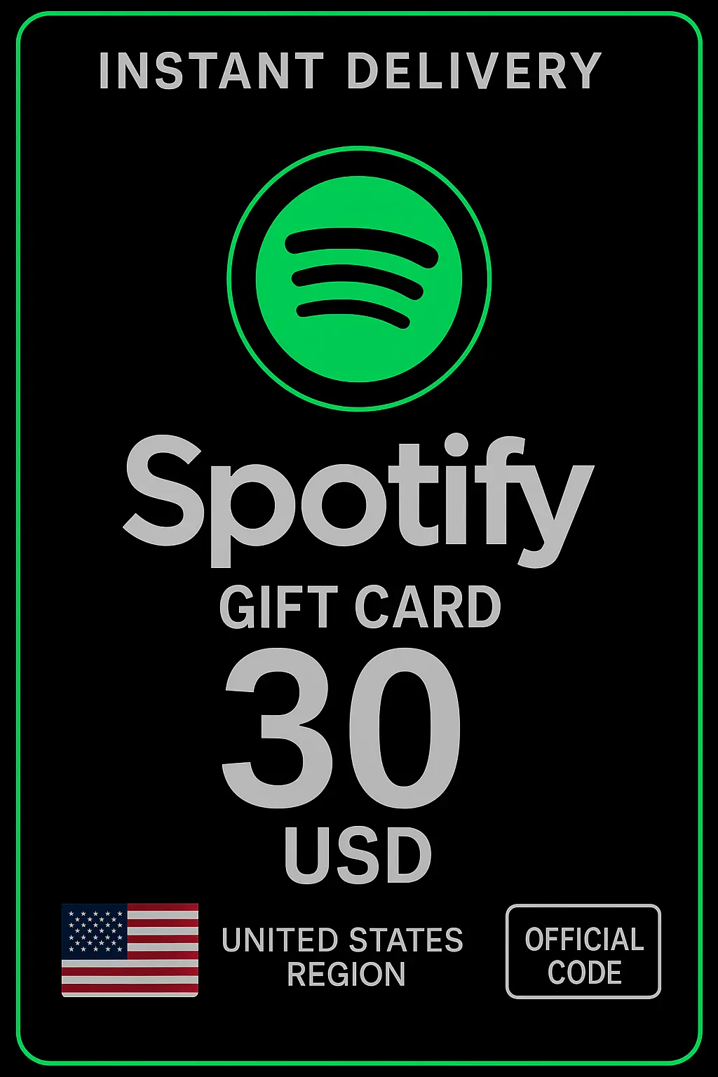 Spotify lahjakortti - 30 USD Spotify lahjakortti - 30 USD