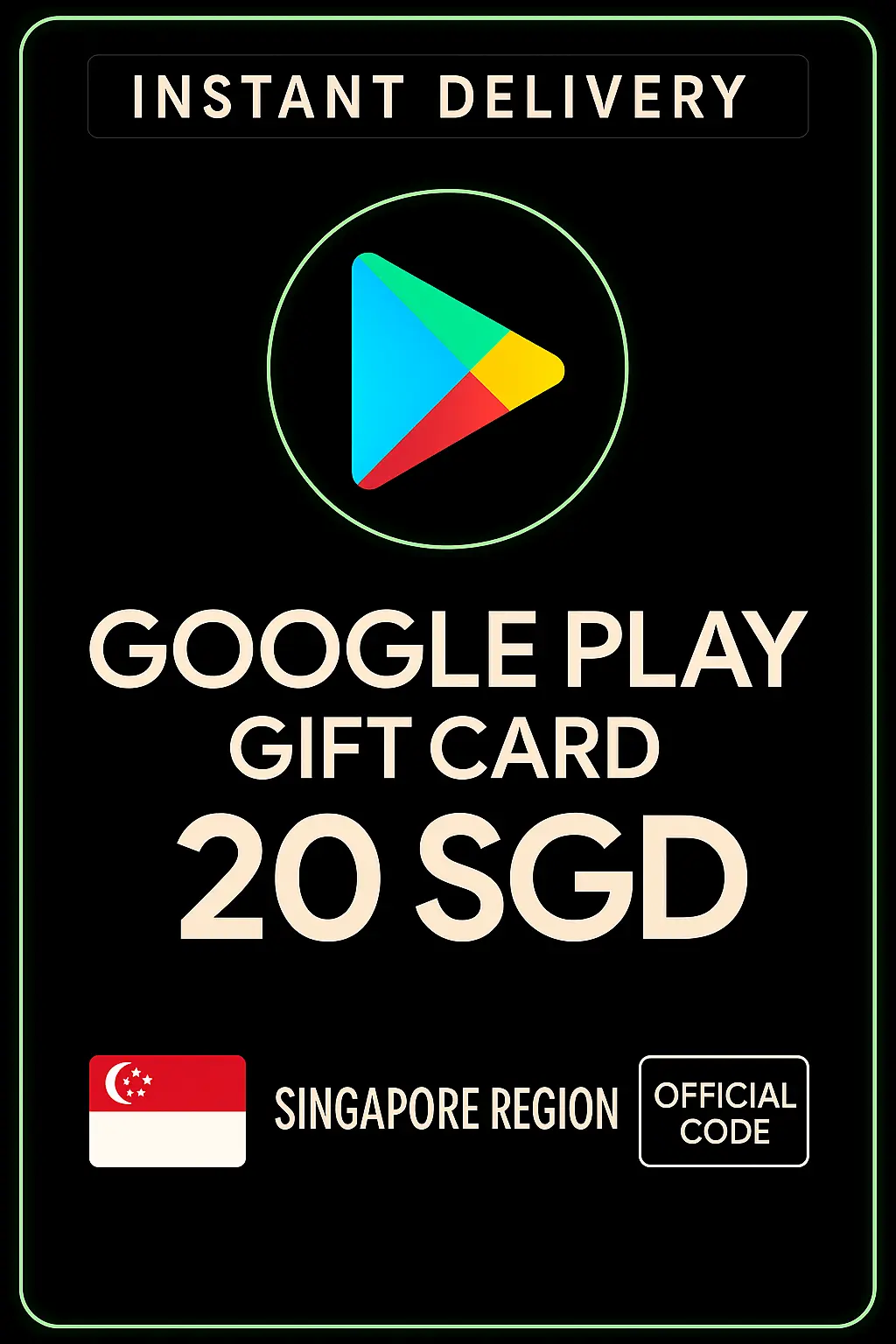 Google Play Gift Card - Singapore SGD 20 Google Play Gift Card - Singapore SGD 20