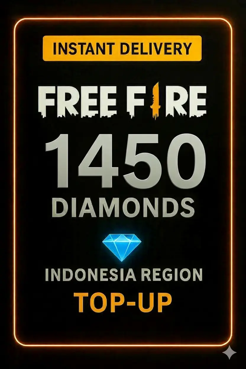 Free Fire 1450 Diamonds Top-Up (Indonesia) Free Fire 1450 Diamonds Top-Up (Indonesia)