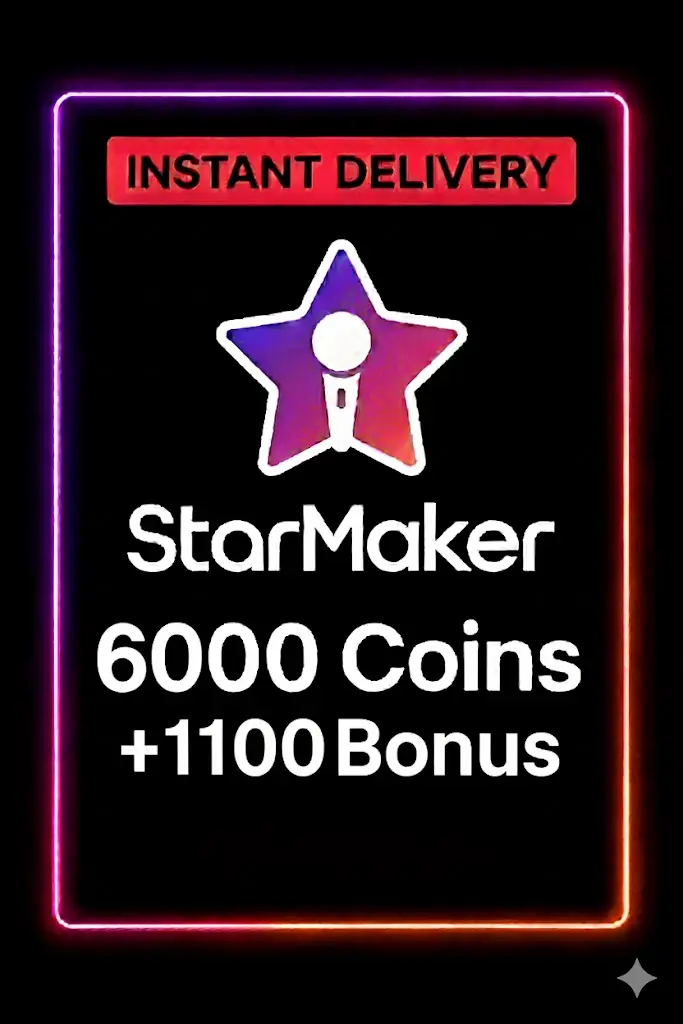 StarMaker 6000 Koin + 1100 Bonus Top Up StarMaker 6000 Koin + 1100 Bonus Top Up