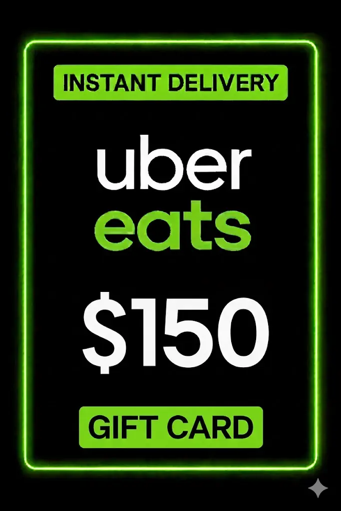 Uber Eats Cadeaubon - 150$ Uber Eats Cadeaubon - 150$