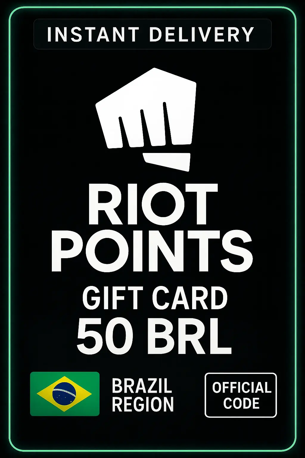 Riot Points 50 BRL - (Brazylia) Riot Points 50 BRL - (Brazylia)