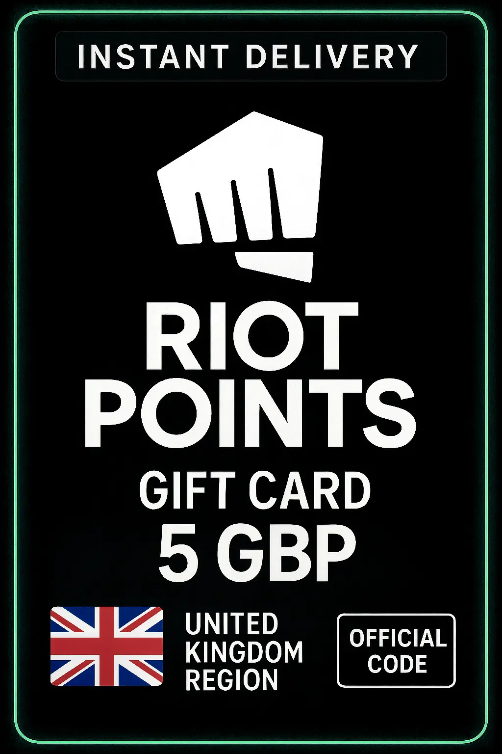 Riot Points 5 GBP - (United Kingdom) Riot Points 5 GBP - (United Kingdom)