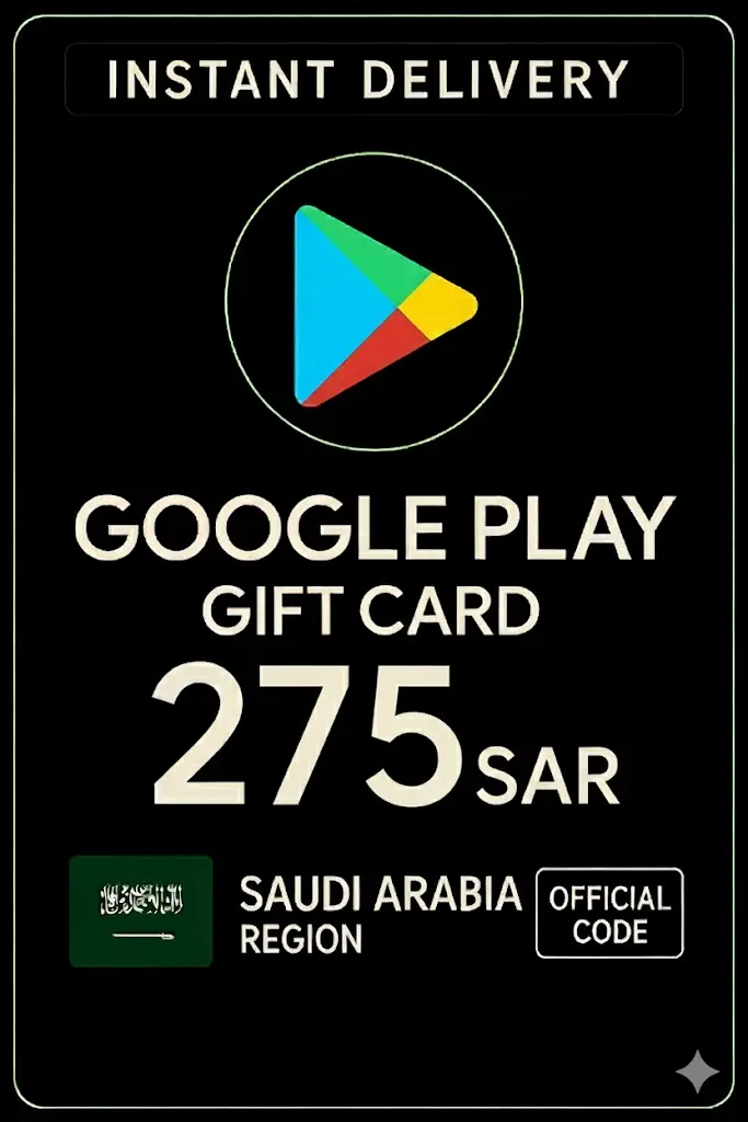 Google Play Gift Card - Saudi Arabia SAR 275 Google Play Gift Card - Saudi Arabia SAR 275