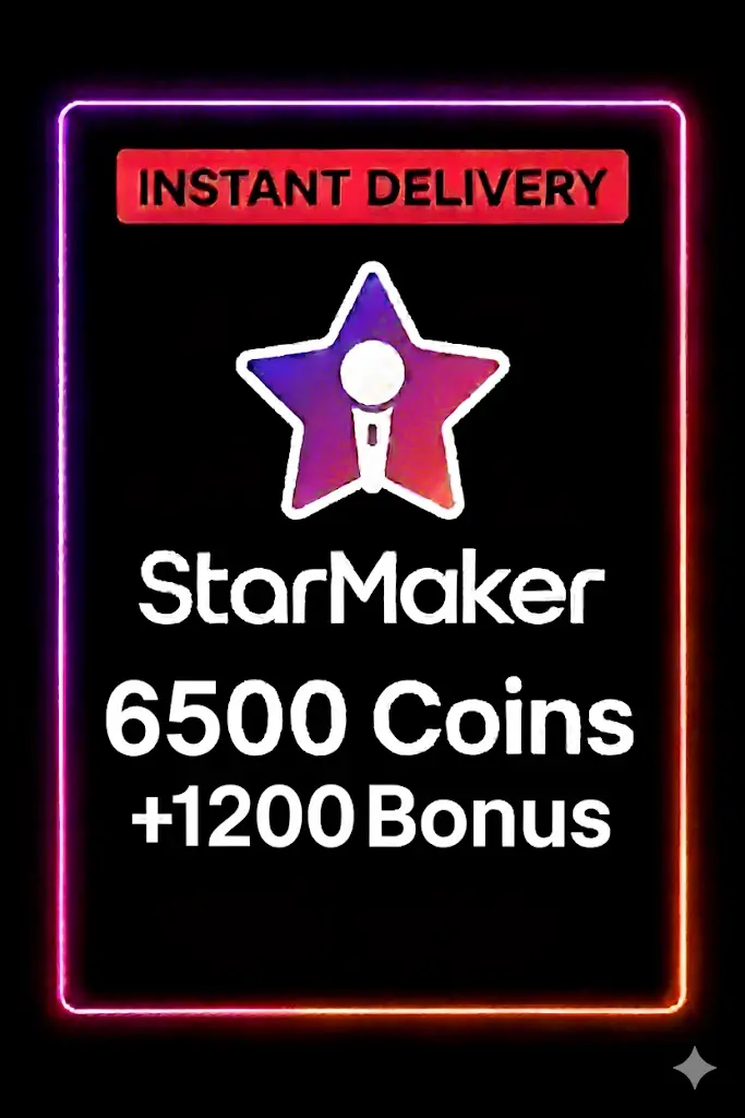 StarMaker 6500 Koin + 1200 Bonus Top Up StarMaker 6500 Koin + 1200 Bonus Top Up