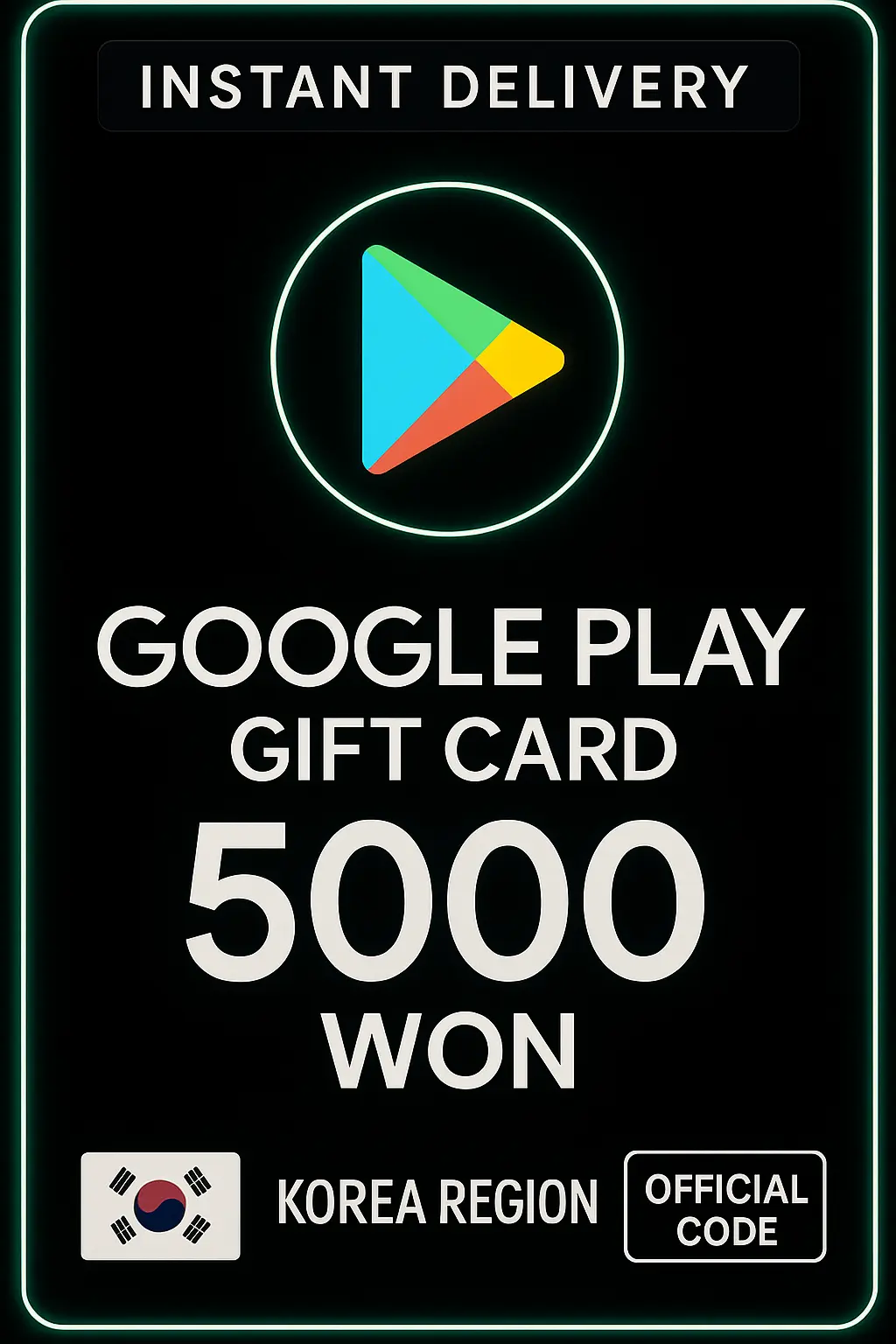 Kad Hadiah Google Play - Korea WON 5000 Kad Hadiah Google Play - Korea WON 5000