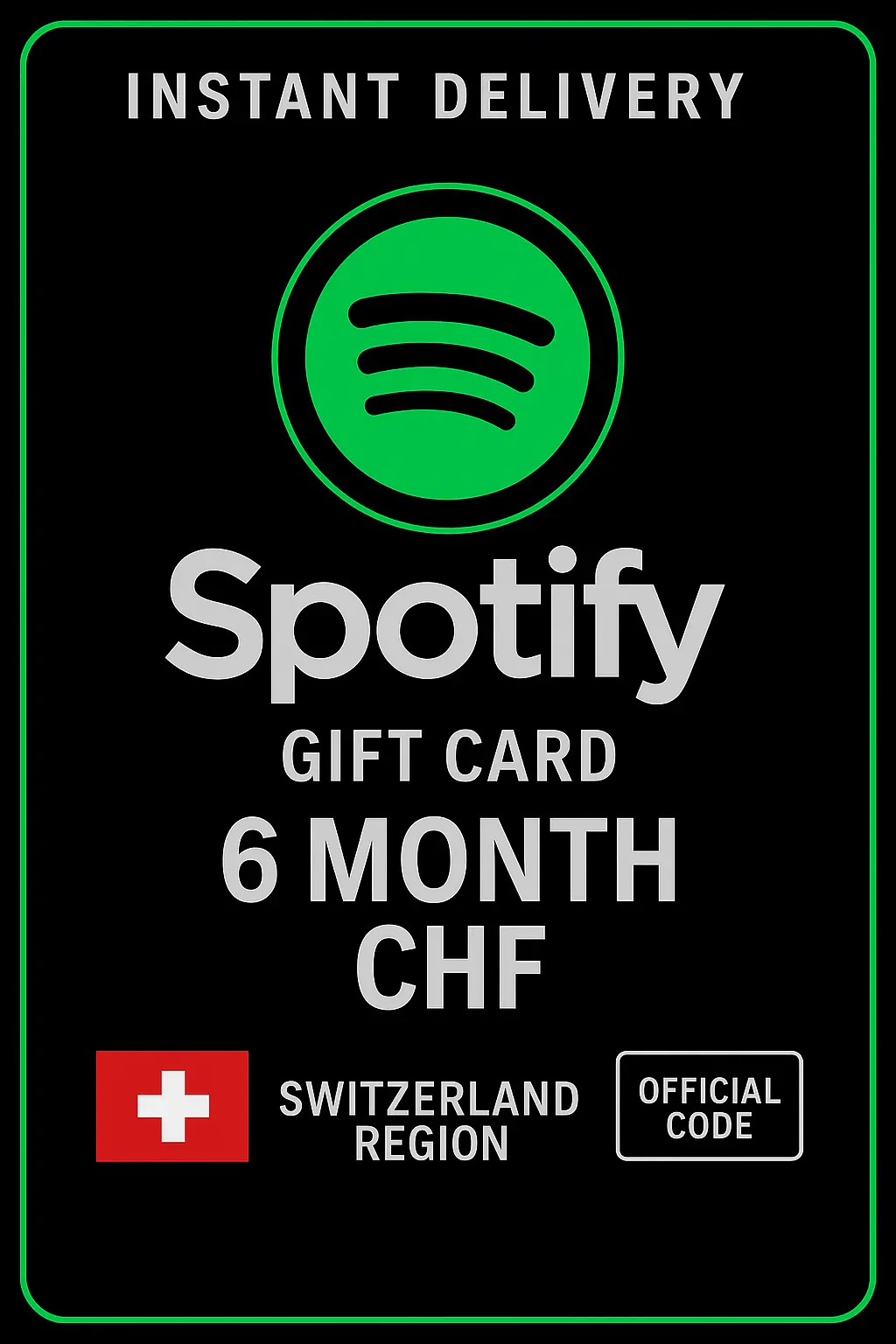 Spotify Geschenkkarte Schweiz - 6 Monate CHF Spotify Geschenkkarte Schweiz - 6 Monate CHF