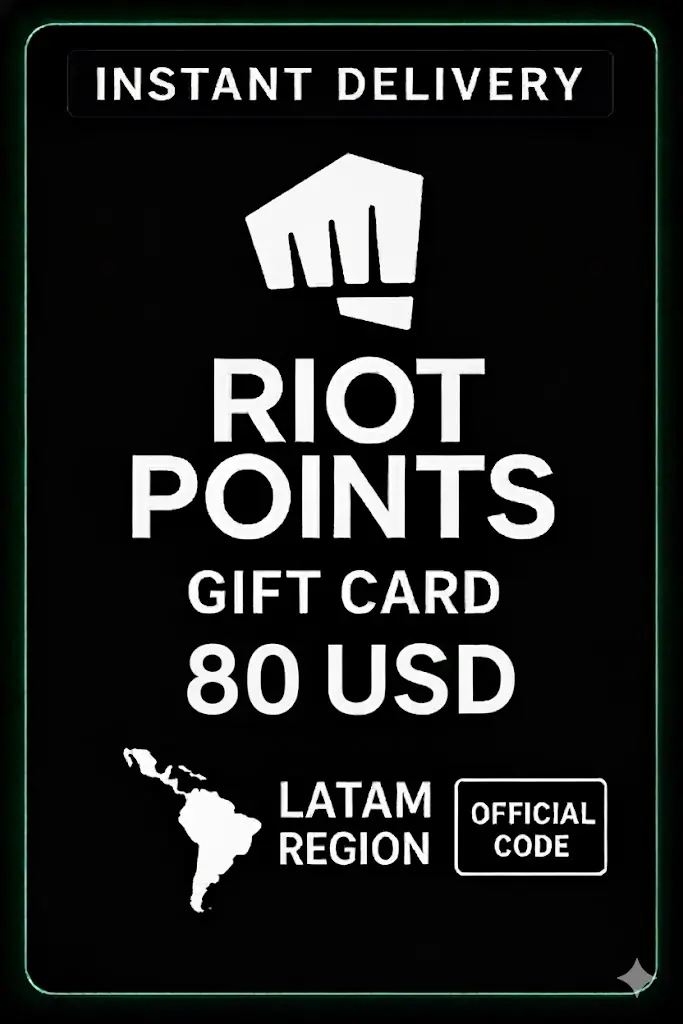 Riot Points Լատինական Ամերիկա - 80 דולר Riot Points Լատինական Ամերիկա - 80 דולר
