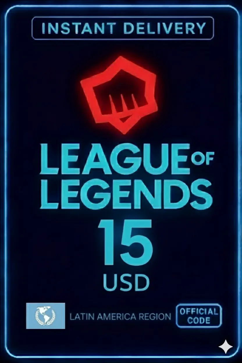 League Of Legends - Carte Cadeau Riot de 15 USD League Of Legends - Carte Cadeau Riot de 15 USD