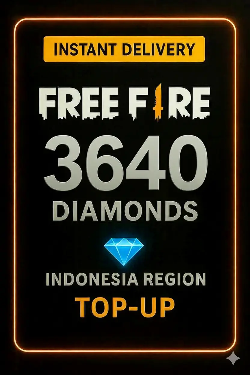 Free Fire 3640 Diamonds Top-Up (Indonesia) Free Fire 3640 Diamonds Top-Up (Indonesia)
