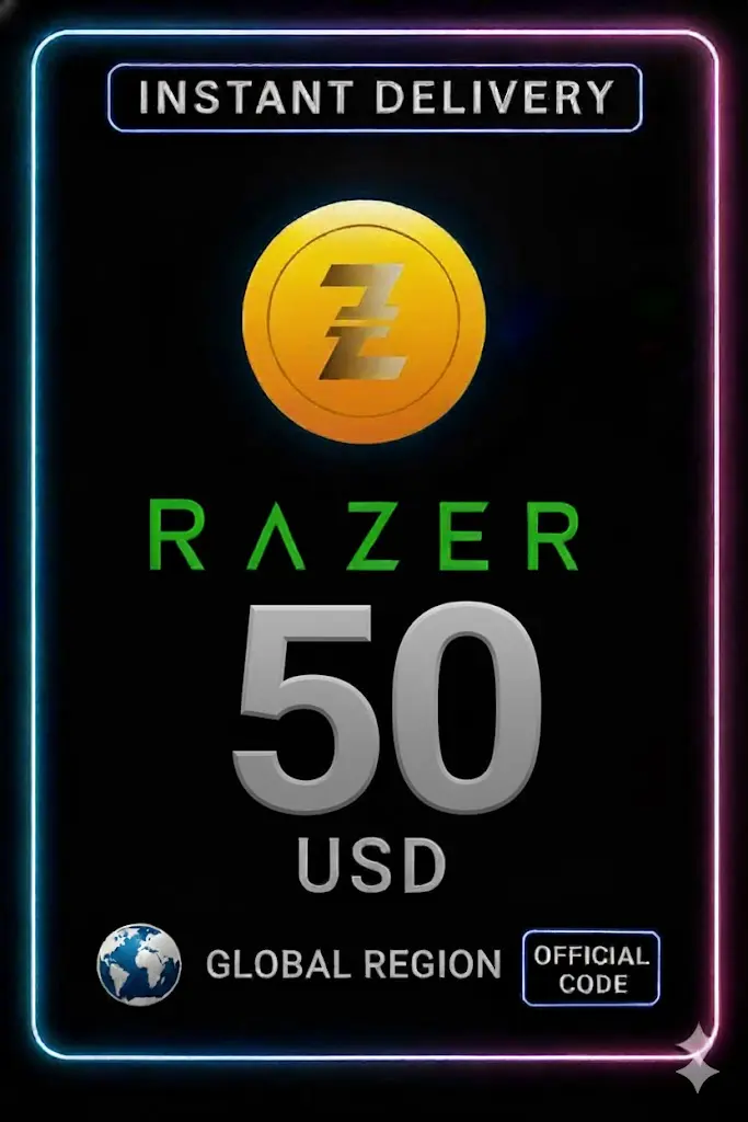 50 USD Razer Gold Global Pin 50 USD Razer Gold Global Pin