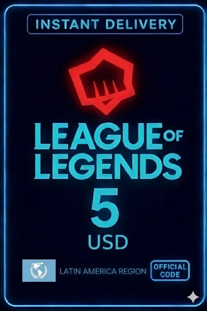 League of Legends - Carte-cadeau Riot de 5 USD League of Legends - Carte-cadeau Riot de 5 USD