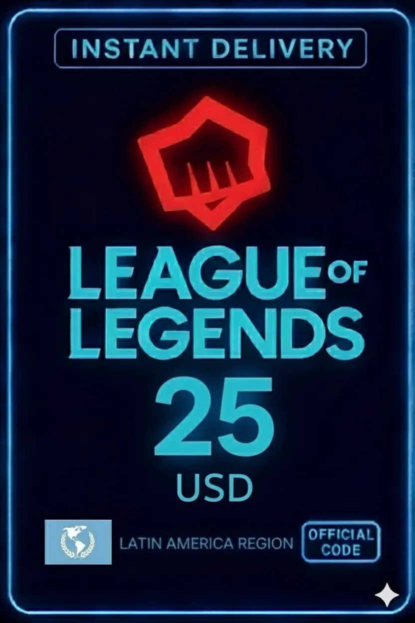 Carte cadeau Riot de 25 USD pour League Of Legends Carte cadeau Riot de 25 USD pour League Of Legends