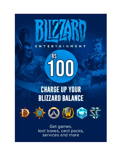 Battlenet Gift Card BR Balance - R$100 Battlenet Gift Card BR Balance - R$100
