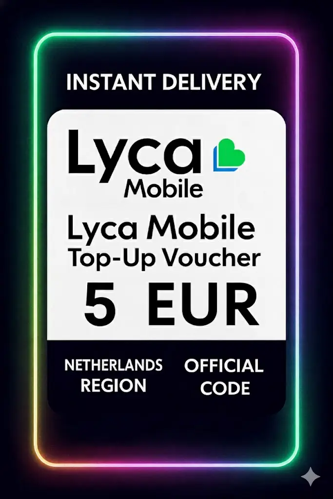Κάρτα Τηλεφωνικής Φόρτισης Lyca Mobile - 5 EUR (NL) Κάρτα Τηλεφωνικής Φόρτισης Lyca Mobile - 5 EUR (NL)