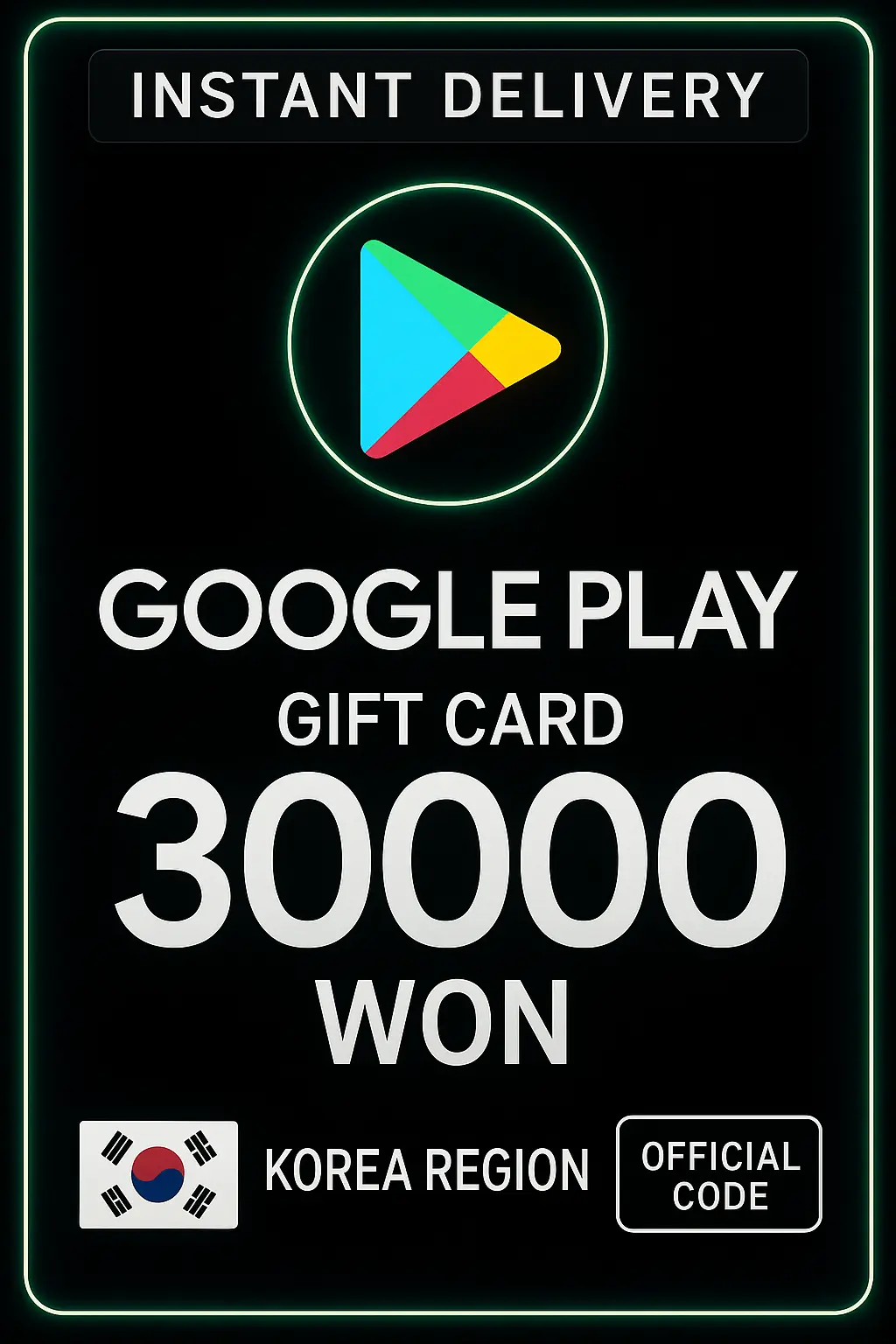 Kad Rakyat Google Play - Korea WON 30000 Kad Rakyat Google Play - Korea WON 30000