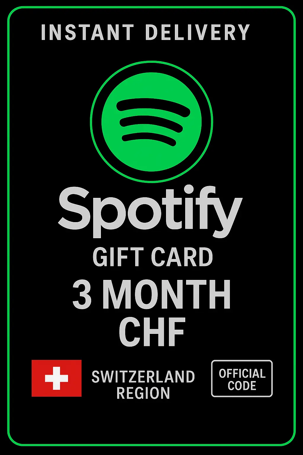 Spotify Geschenkkarte Schweiz - 3 Monate CHF Spotify Geschenkkarte Schweiz - 3 Monate CHF