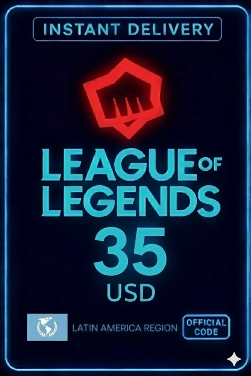 League Of Legends - Carte cadeau Riot de 35 USD League Of Legends - Carte cadeau Riot de 35 USD