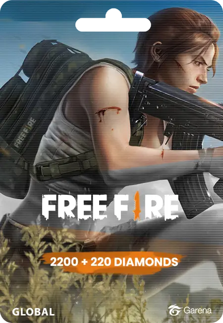 Free Fire 2200 + 220 Diamonds ( Global )
