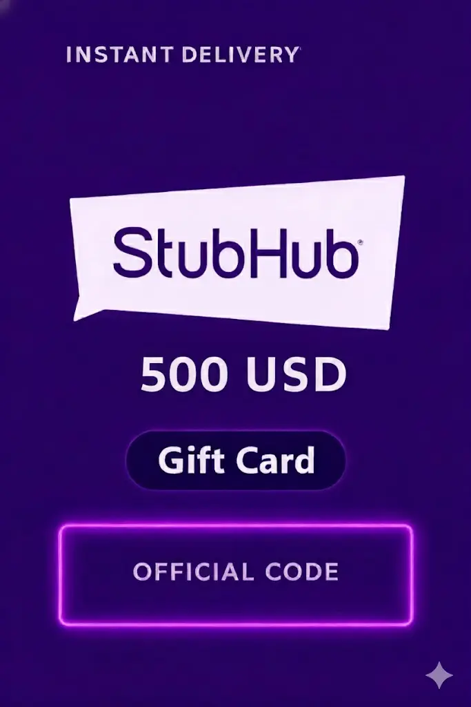 StubHub Geschenkkarten - 500$ StubHub Geschenkkarten - 500$