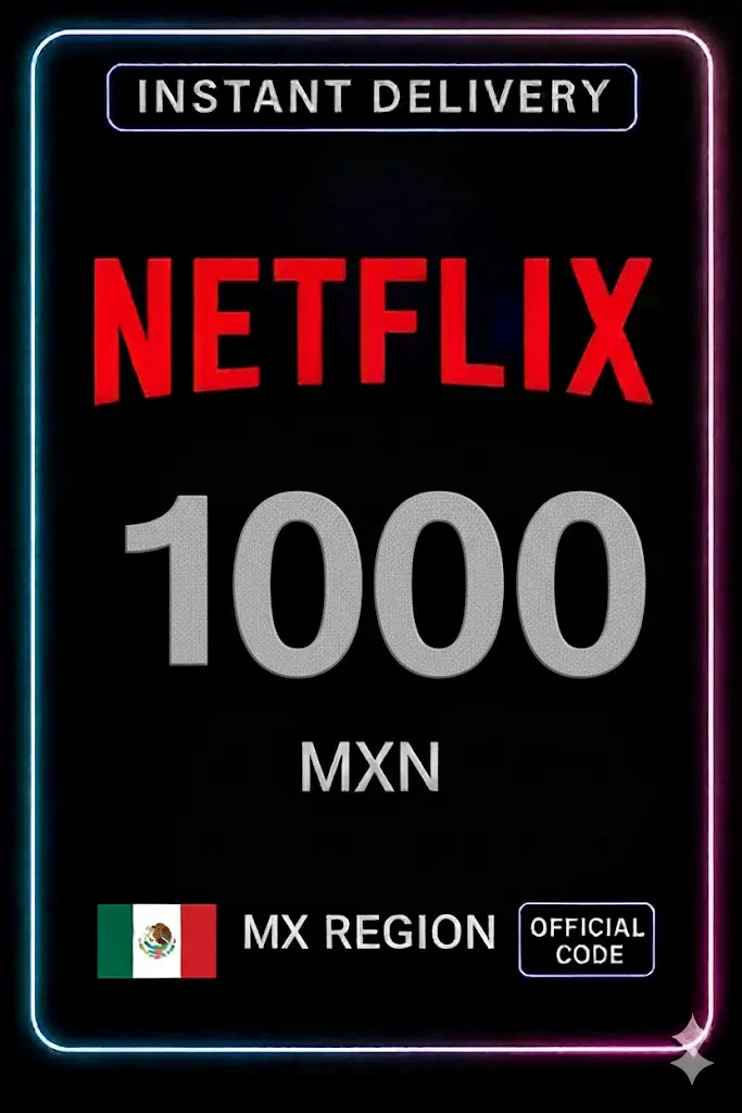 Netflix Cadeaubon 1000 MXN Netflix Cadeaubon 1000 MXN