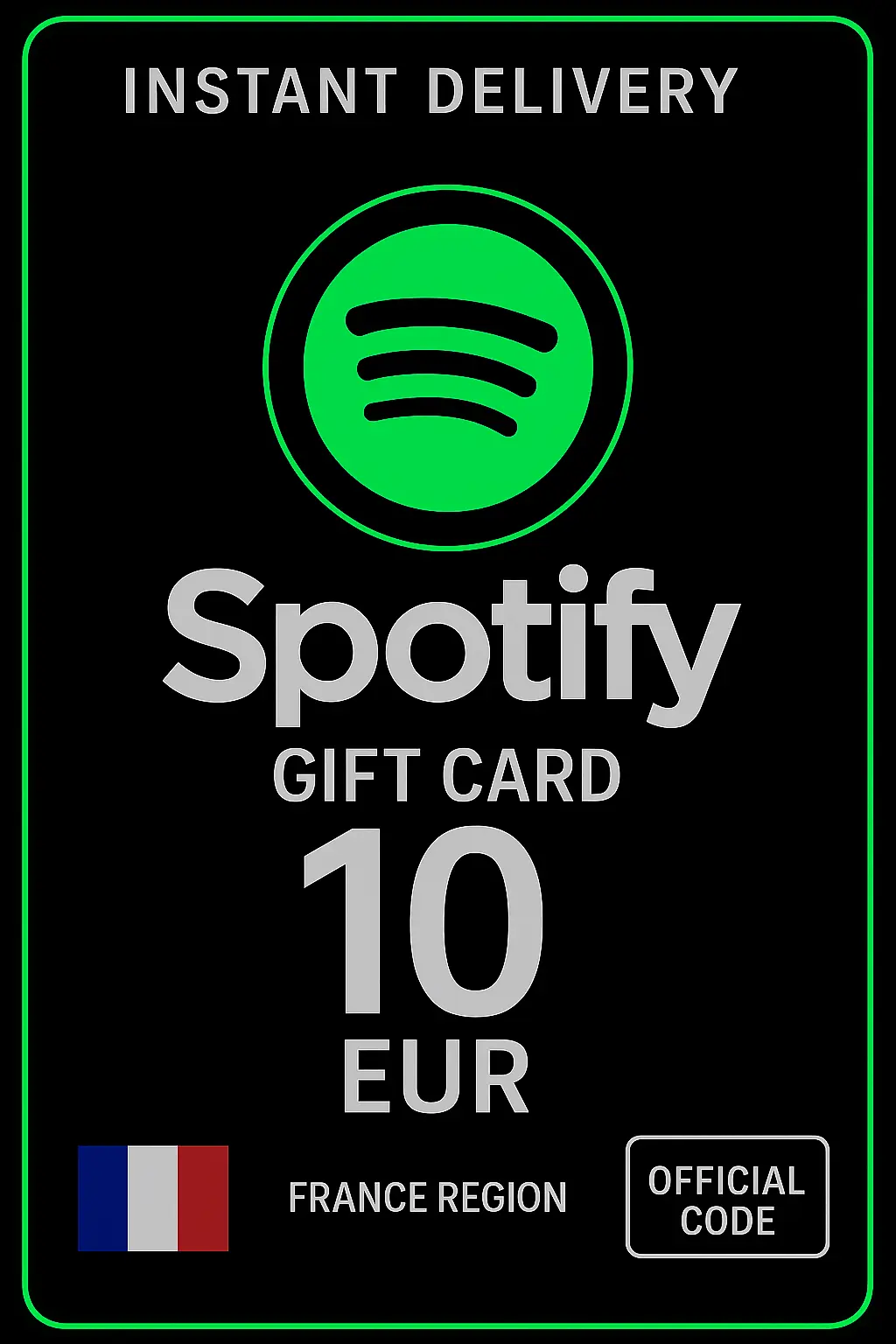 Carte Cadeau Spotify France - 10 EUR FR Carte Cadeau Spotify France - 10 EUR FR