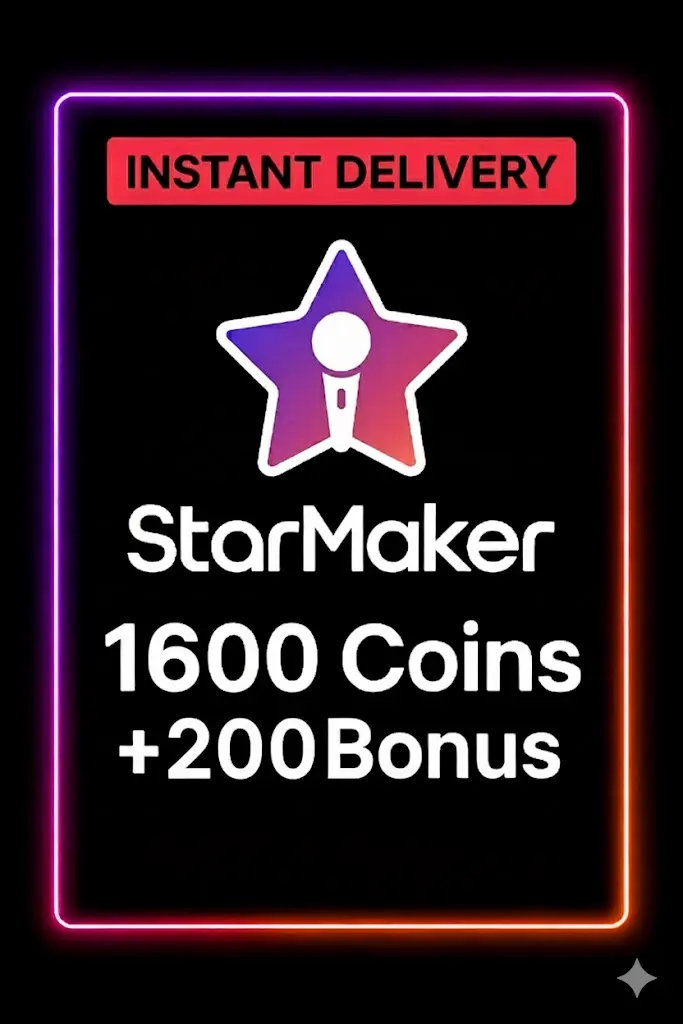 StarMaker 1600 Koin + 200 Bonus Top Up StarMaker 1600 Koin + 200 Bonus Top Up