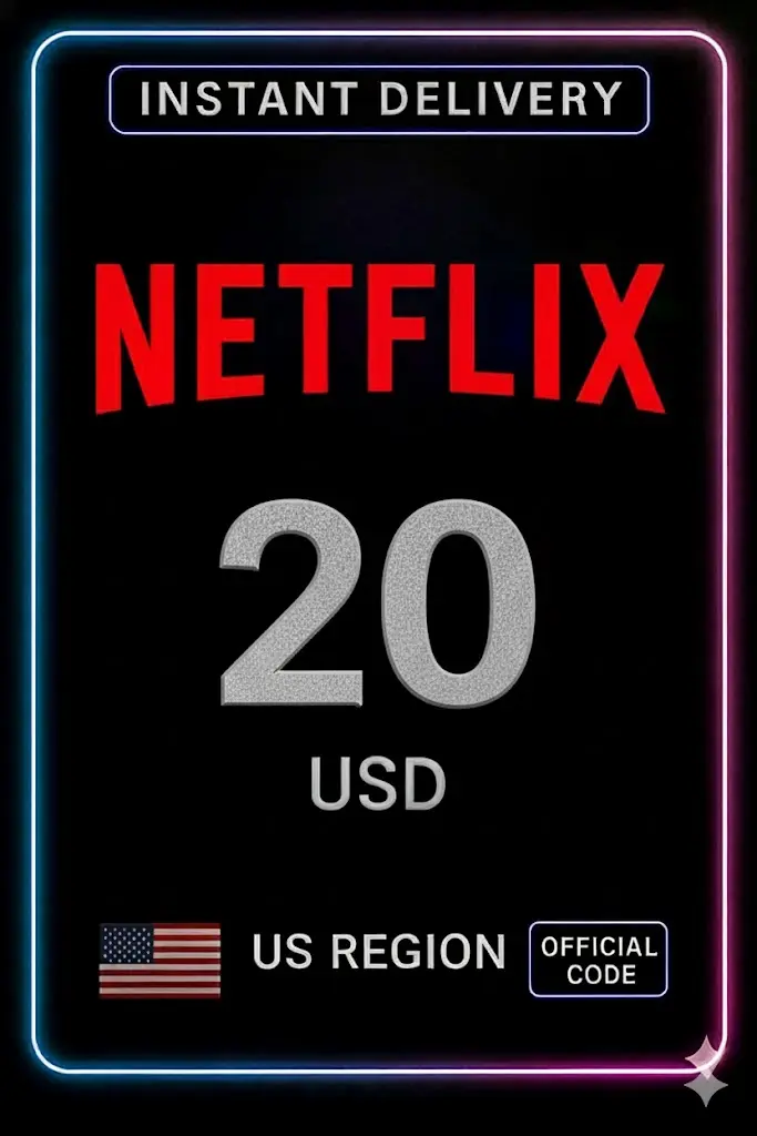 Netflix presentkort - 20 USD (USA) Netflix presentkort - 20 USD (USA)