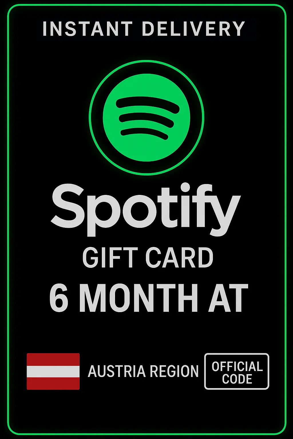 Spotify Geschenkkarte Österreich - 6 Monate AT Spotify Geschenkkarte Österreich - 6 Monate AT