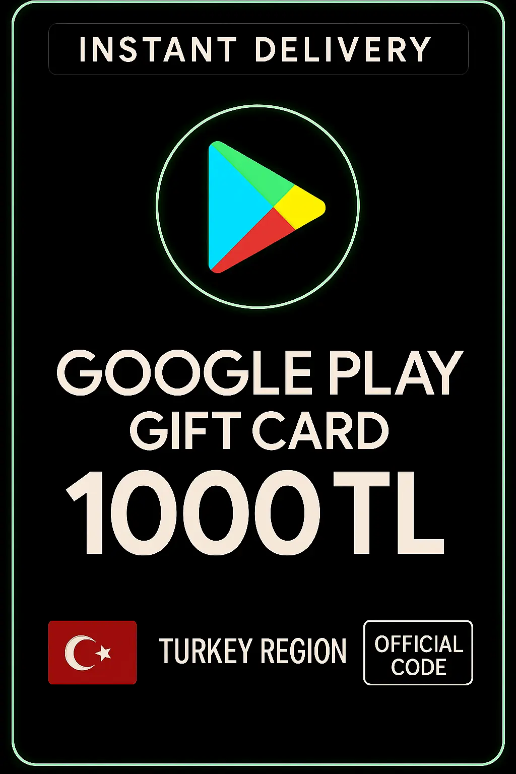 Google Play hediye kodu 1000 TL Google Play hediye kodu 1000 TL