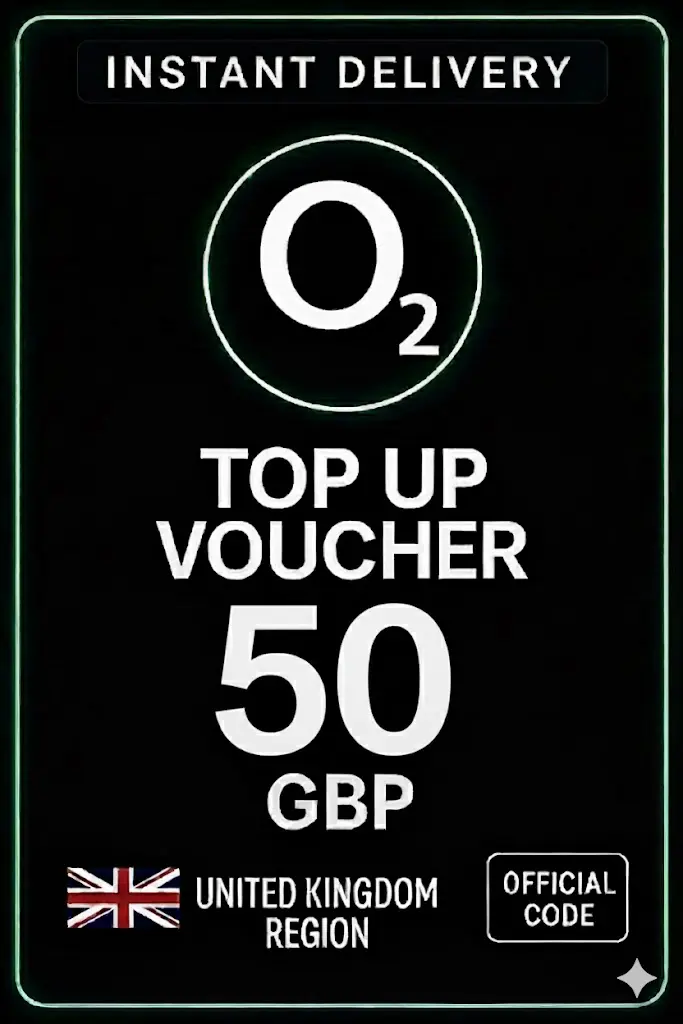 O2 Top-Up Voucher - 50 GBP O2 Top-Up Voucher - 50 GBP
