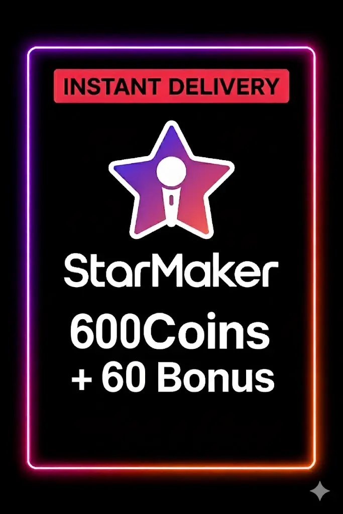 StarMaker 600 Koin + 60 Bonus Isi Ulang StarMaker 600 Koin + 60 Bonus Isi Ulang