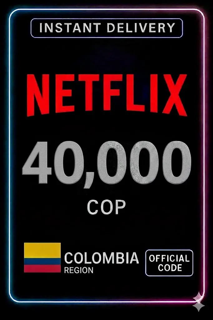 Netflix Hədiyyə Kartı 40.000 COP Netflix Hədiyyə Kartı 40.000 COP