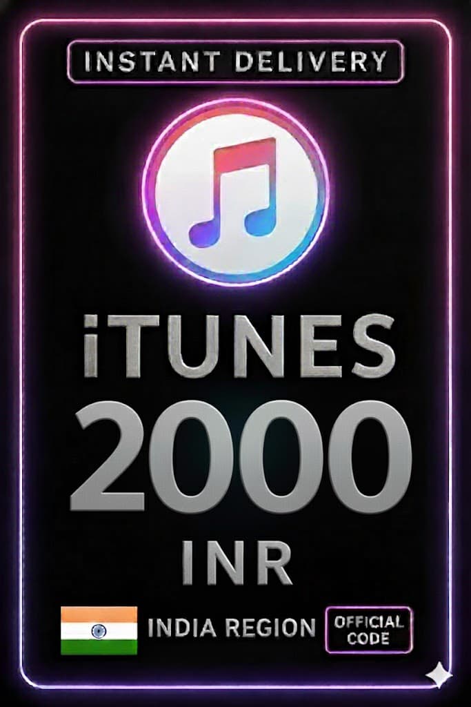 iTunes 礼品卡 印度 - 2000 印度卢比