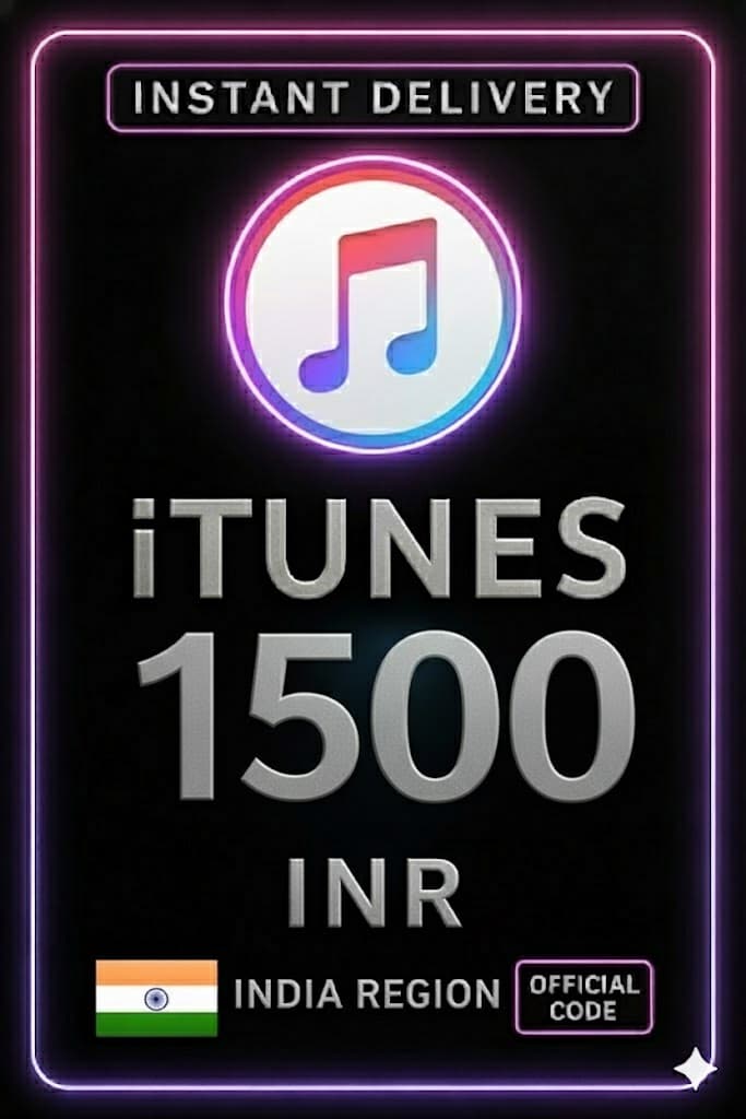 iTunes 礼品卡印度 - 1500 印度卢比