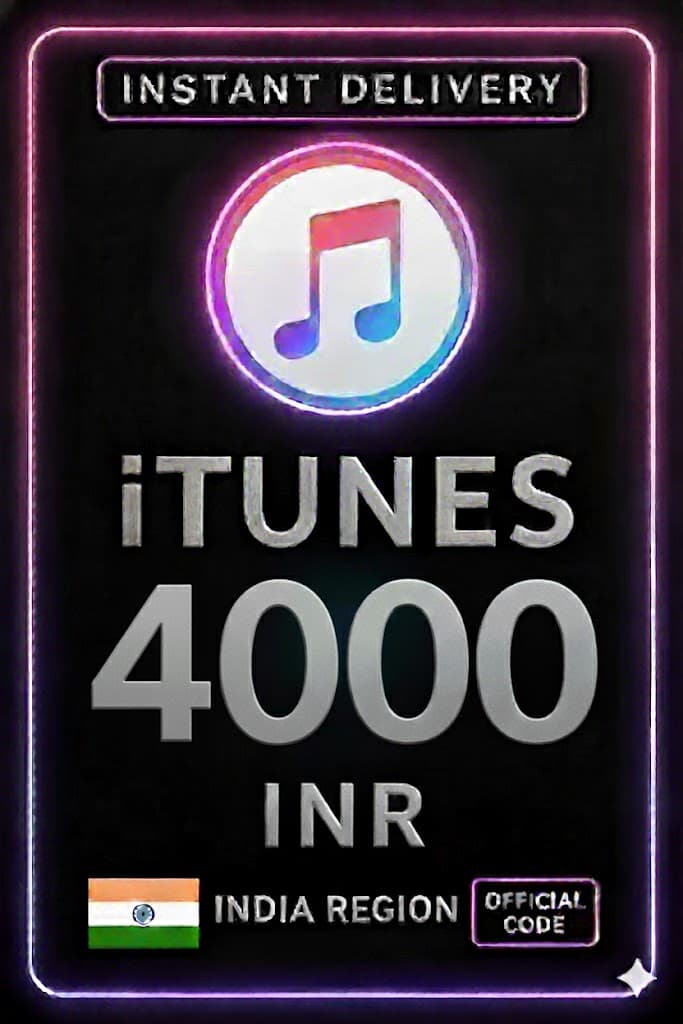iTunes 礼品卡 印度 - 4000 印度卢比